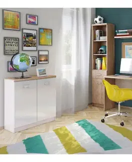 Písacie a pracovné stoly KONDELA Topty Typ 36 1D1S/120 pc stôl dub sonoma