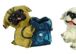 Sošky, figurky - zvieratá MAKRO - Soška pes 11cm rôzne dekory