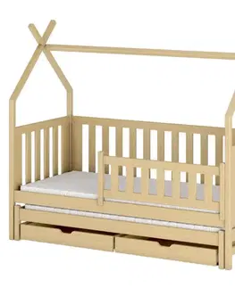 Detské postele Posteľ Domček Tytus 90x200 borovica