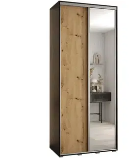 Šatníkové skrine Skriňa 45 Canaris 3 120 čierna/artisan/silver