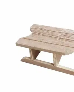 Ostatné vianočné dekorácie Kinekus Dekorácia sánky 13x6x4,5 cm drevo