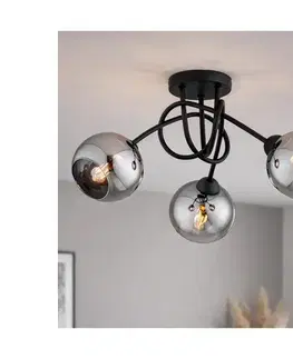 Svietidlá BRILAGI - Prisadený luster DIOR 3xE27/60W/230V čierna/dymovo sivá 59-019B