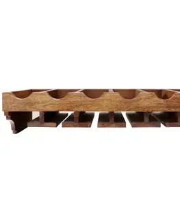 Barové stolíky Polica na víno a poháre Kali 70x30 indický masív palisander