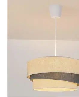 Svietidlá BRILAGI - Závesný luster na lanku TRIO 1xE27/60W/230V pr. 40 cm krémová/sivá 8590828052531