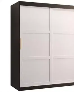 Šatníkové skrine Skriňa Amiro 1 150 čierny/biely