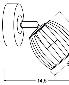 Nástenné svetlá Nástenná lampa 1X3W LED GU10 matná čierna+saténová ZONK