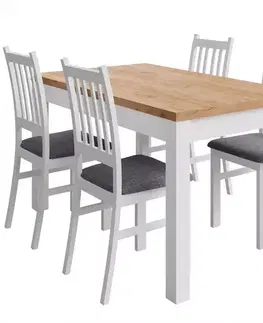 Jedálenské zostavy Jedálenská zostava Mibet biela/craft