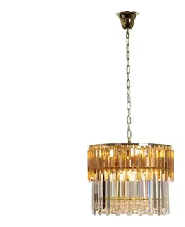 Svietidlá Zuma Line 19101/8 - Luster na reťazi CAMILLE 8xE14/40W/230V zlatá 19101/8
