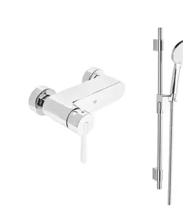 Kúpeľňové batérie Sprchová baterie SAT Fusion se sprchovým setem 150 mm chrom SATBSFU268TCHSET SATBSFU268TCHSET