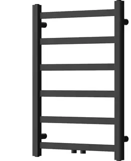 Radiátory do kúpeľne MEXEN - Bolt vykurovací rebrík/radiátor 700 x 500 mm, 188 W, čierna W126-0700-500-00-70