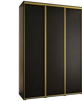 Šatníkové skrine Skriňa 45 Canaris 1 200 čierna/gold