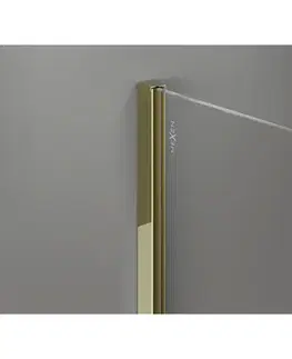 Sprchové dvere MEXEN/S - Kyoto-X Sprchová zástena WALK-IN 80 x 70, transparent 10 mm, zlato 800-080-202-50-00-070-X