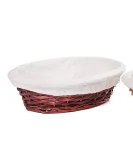 Košíky na potraviny MAKRO - Košík oválny s poťahom 30x24x9cm, rôzne farby