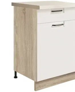 Kuchynské skrinky stojace Skrinka do kuchyne Favorit 4d Sonoma/White
