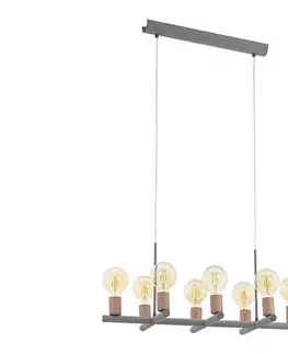 Svietidlá Eglo 97449 - Luster na lanku ADRI 2 8xE27/60W/230V 97449