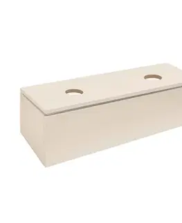 Kúpeľňový nábytok Kúpeľňová skrinka s krycou doskou SAT Feel 120x30x46 cm pieskovo béžová mat SATFEEL120BED SATFEEL120BED