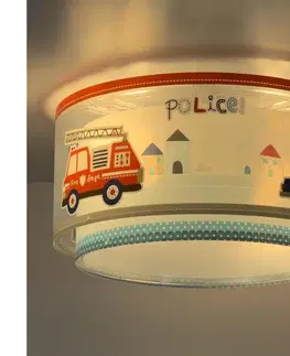 Svietidlá Dalber 60616 - Detské stropné svietidlo POLICE 2xE27/60W/230V 60616M