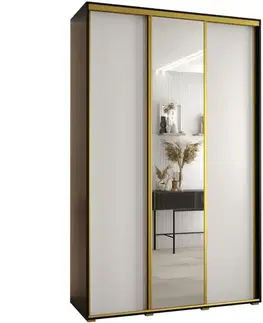 Šatníkové skrine Skriňa 45 Canaris 3 180 čierna/biela/gold