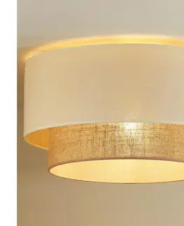 Svietidlá  - Stropné svietidlo BOHO 1xE27/15W/230V pr. 45 cm béžová/hnedá 89644