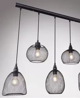 Moderné lampy do obývačky Luster 15047-5 BLACK LW5