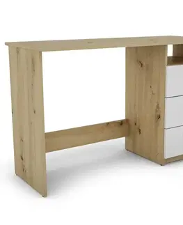 Písacie stoly Písací Stôl Ernesto artisan/biela