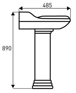Sanitárna keramika KERRA - Umývadlo s podstavcom Retro KR-12 5906365574543