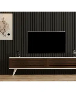Konferenčné stolíky Televízny stolík Hill Walnut and White