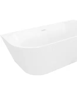 Vane MEXEN/S - Oris voľne stojaca vaňa nástenná reliéf 170 x 80, biela, sifón a prepad biela 52871708000-20
