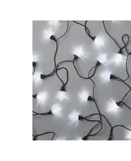 Vianočné osvetlenie  D5ZC01 50 LED reťaz 9,8 m šišky vonkajšie aj vnútorné studená biela