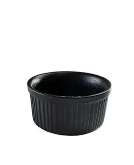 Pekáče a zapekacie misy Kinekus Miska porcelánová na creme brulle, 10 cm, 1ks, čierna