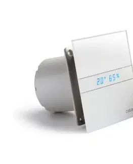Doplnky do kúpeľne HOPA - Axiálne ventilátory na stenu či do stropu E100 GTH, HYGRO, s časovačom, sklo biele CATA00900200