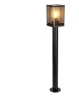 Záhradné lampy  Vonkajšie svietidlo 1xE27/60W/230V IP44 čierna/dymovo-hnedá OUTD. BOLL. LIGHT E27 XD SMOKE