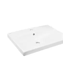 Umývadlá Umývadlo SAT Brevis 60x45 cm otvor pre batériu uprostred SATBRE6045S SATBRE6045S