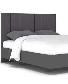 Postele NABBI Lupe LB-160 manželská posteľ s roštom 160x200 cm sivá