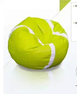 Sedacie vaky a kocky Sedací vak tenisová lopta 335L TiaHome - Žltá