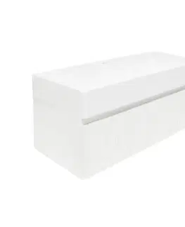 Kúpeľňový nábytok Kúpeľňová skrinka s umývadlom SAT Evolution 98x30x44, 8 cm biela mat SATEVO100WMU2 SATEVO100WMU2