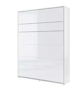 Postele Dig-net nábytok Sklápacia posteľ Lenart BED CONCEPT BC-12p biely lesk | 160 x 200 cm