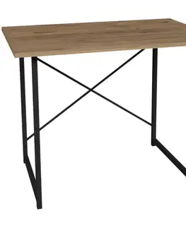 Písacie stoly Písací stôl Fd-6090sd-001 prírodná/čierna