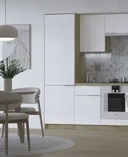 Kuchynské linky NABBI Bahran 280 kuchyňa craft zlatý / biely lesk