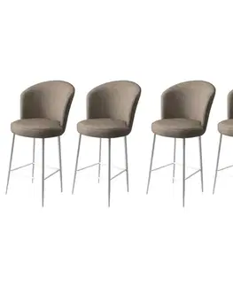 Barové stoličky Bar Stool Set (4 Pieces) Fora - Cappuccino, White