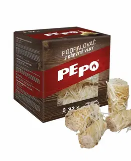 Záhradné grily PE-PO Podpaľovač drevitá vlna 32 podpálení