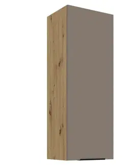 Kuchynské horné skrinky KONDELA Frisbo 40 G-108 1F horná kuchynská skrinka sandgrau / dub artisan