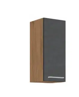 Kuchynské horné skrinky KONDELA Vega 30 G-72 1F horná kuchynská skrinka dub lancelot / sivá matná