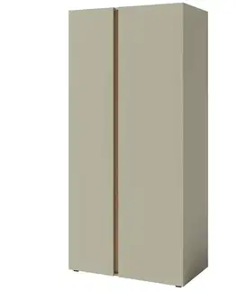 Šatníkové skrine Skriňa Luca LC3 2D eukalyptus/dub baltic