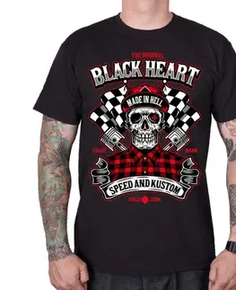 Pánske tričká Tričko BLACK HEART Speed and Kustom čierna - M