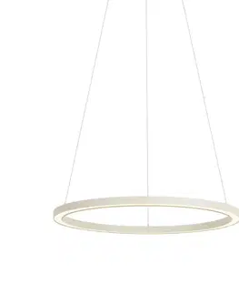 Závesné svietidlá Dizajnové závesné svietidlo béžové 60 cm vrátane LED s 3-stupňovým stmievaním - Girello