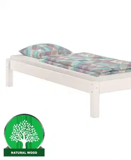 Drevené postele Posteľ Dora 90x200 borovica morená bielená