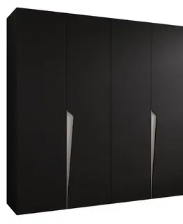 Šatníkové skrine Skriňa Piano 1-250 čierna/kašmír