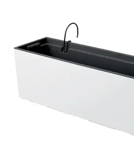Kvetináče a truhlíky NABBI DUC600W plastový balkónový kvetináč 58 cm biela