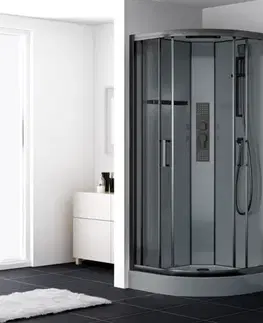 Sprchovacie kúty Sprchový box štvrťkruh 90x90 cm SAT SATBOXS90CT SATBOXS90CT